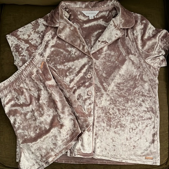 DANSKIN silk pajama set (color: rose gold) - Picture 1 of 3